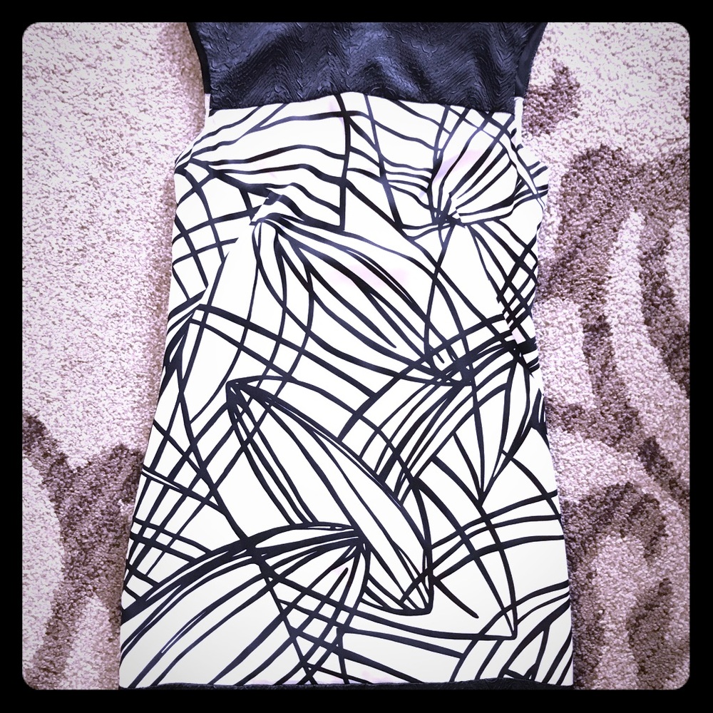 NWT Ann Taylor black and white sheath dress